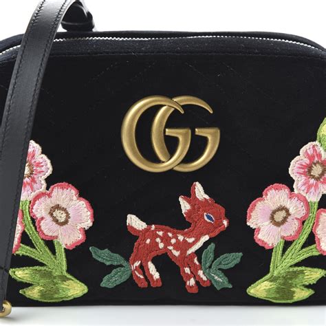 gucci emroideered deer bag